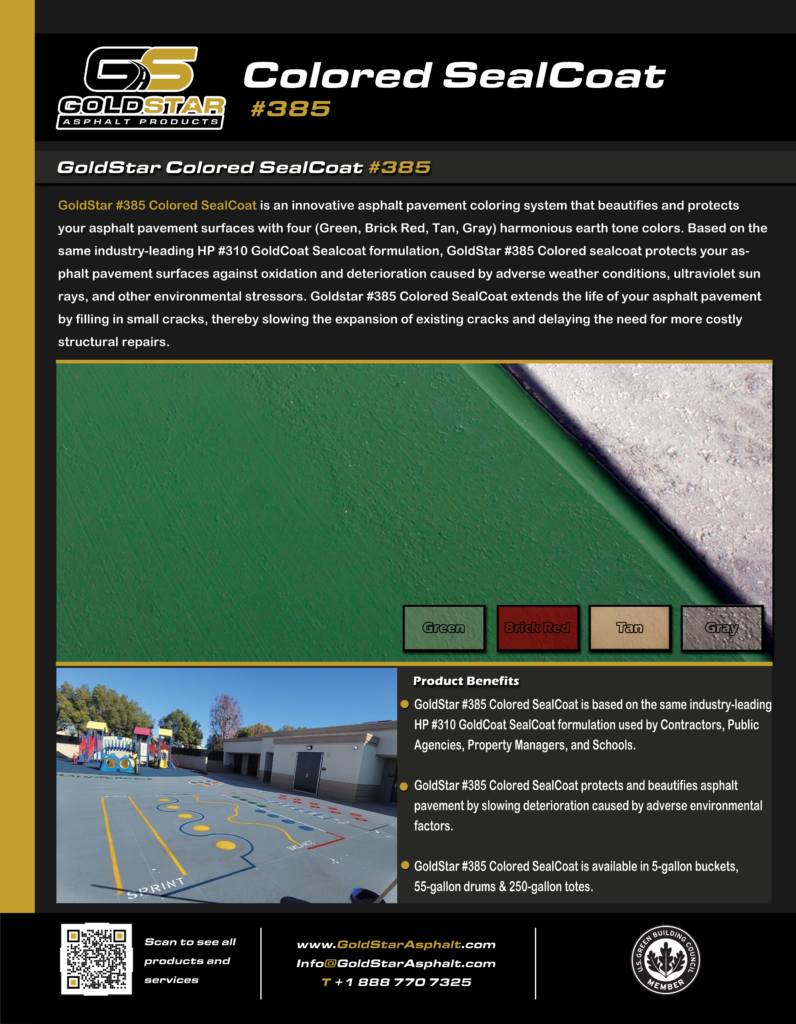 Colored SealCoat #385 - Goldstar Asphalt Products